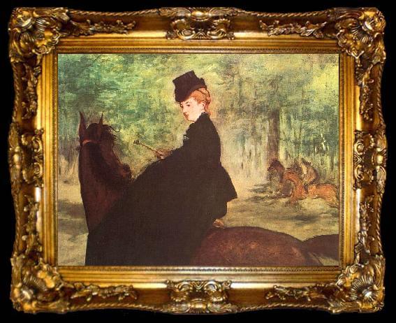 framed  Edouard Manet The Horsewoman, ta009-2